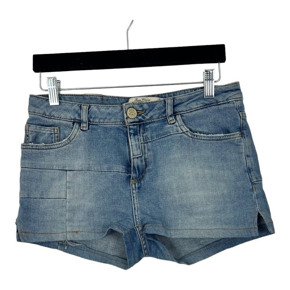 Zara Womens Size 2 Denim Blue Jean Loose Fit Shorts